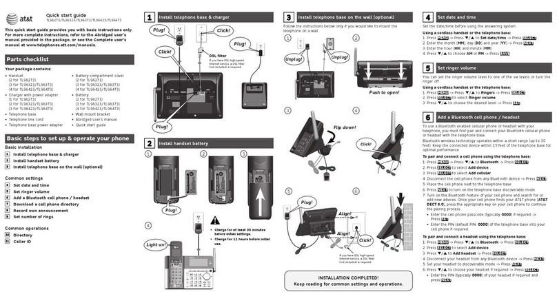 AT&T TL96273 User manual