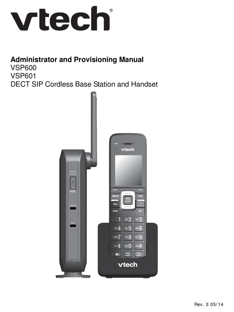 V-tech VSP600 Administrator and provisioning manual