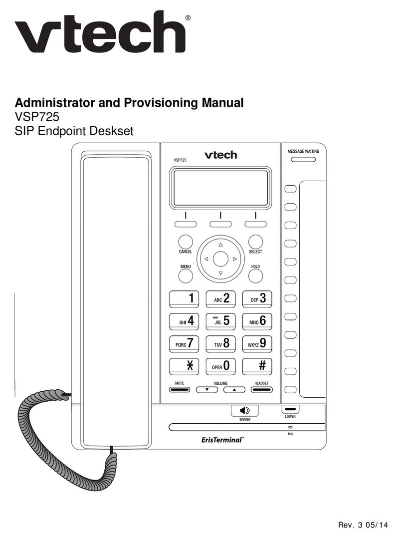 V-tech VSP725 Administrator and provisioning manual