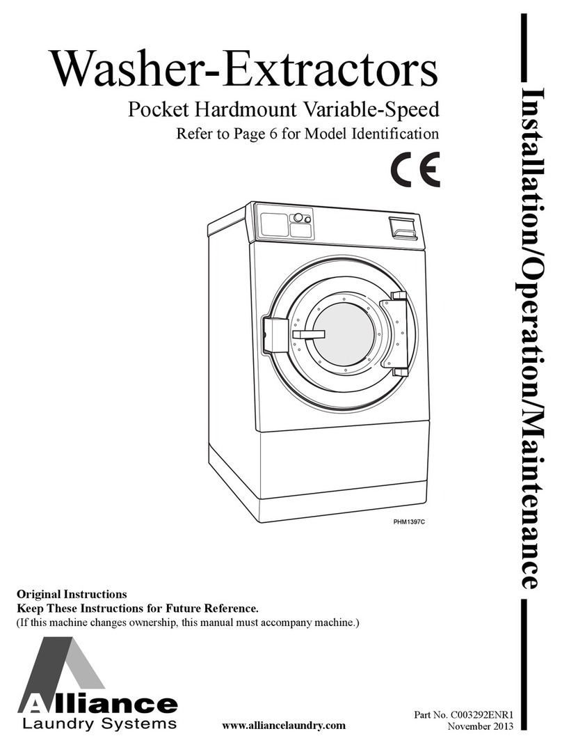 Alliance Laundry Systems C003292ENR1 Installation operation & maintenance