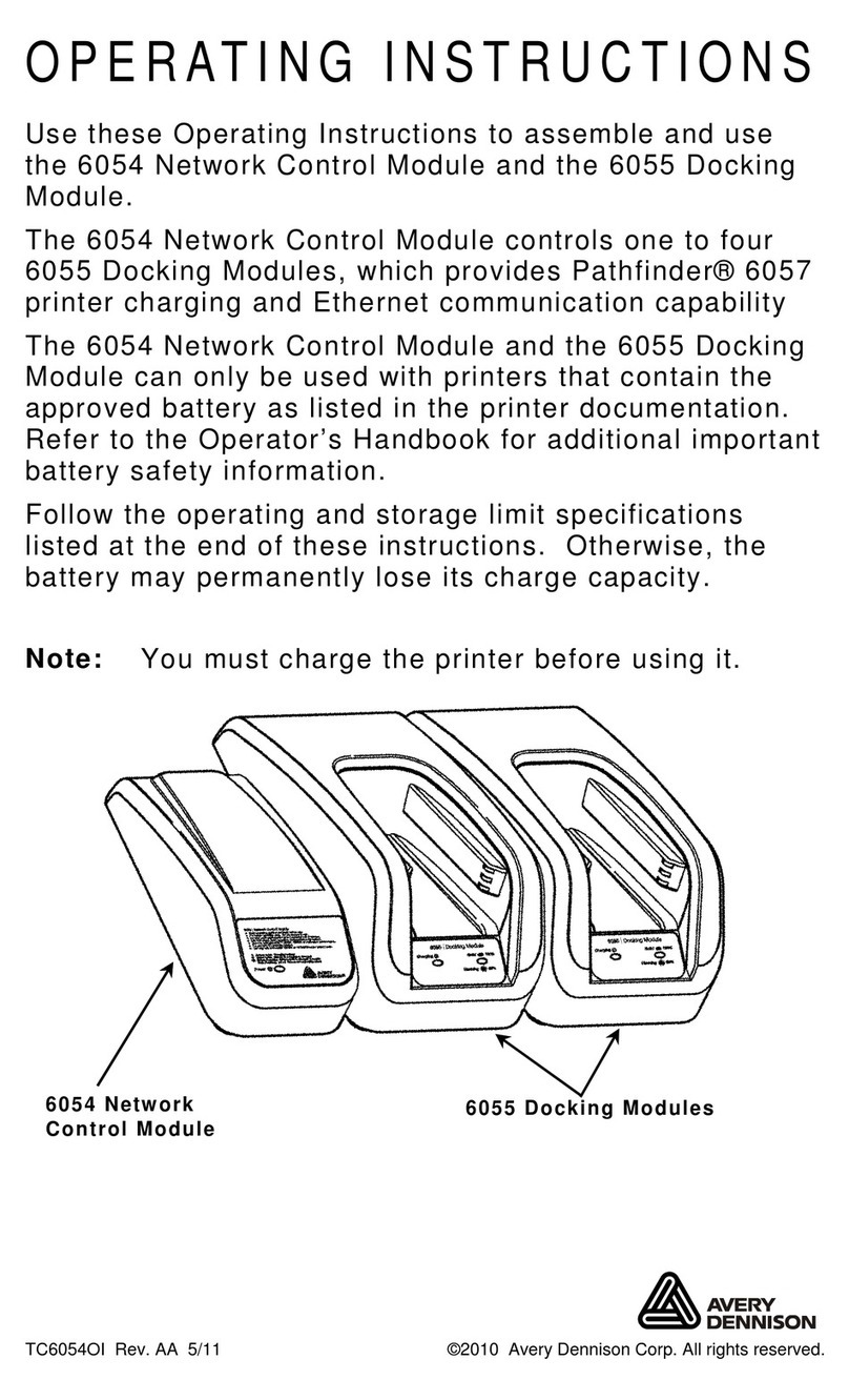 Avery Dennison 6055 operating instructions