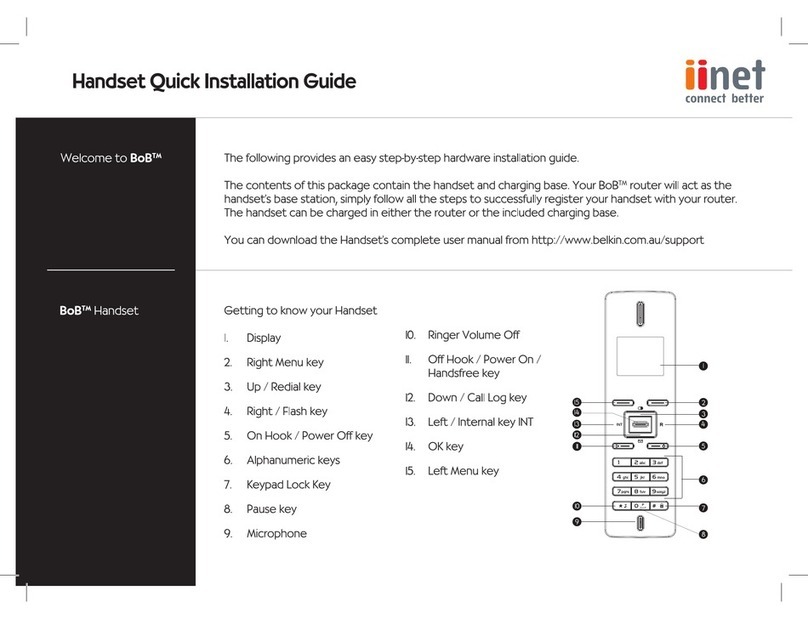 iiNet Handset Quick installation guide