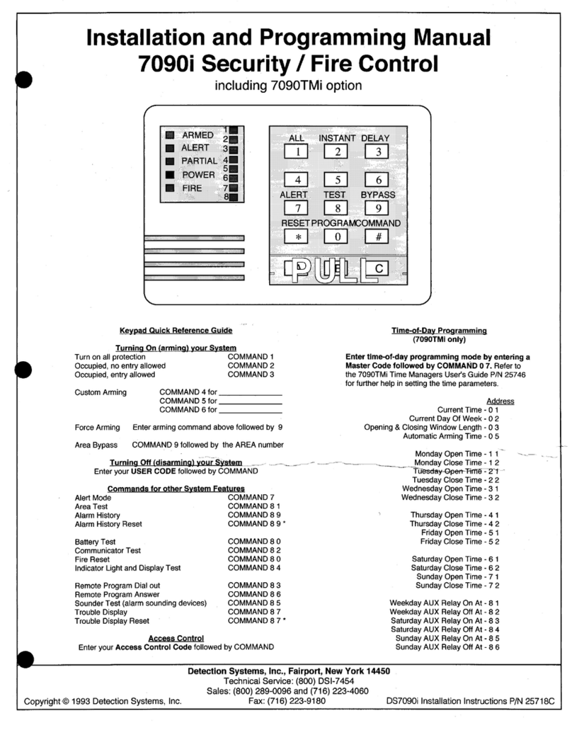 Detection Systems 7090i Assembly instructions Detection Systems 7090i Assembly instructions