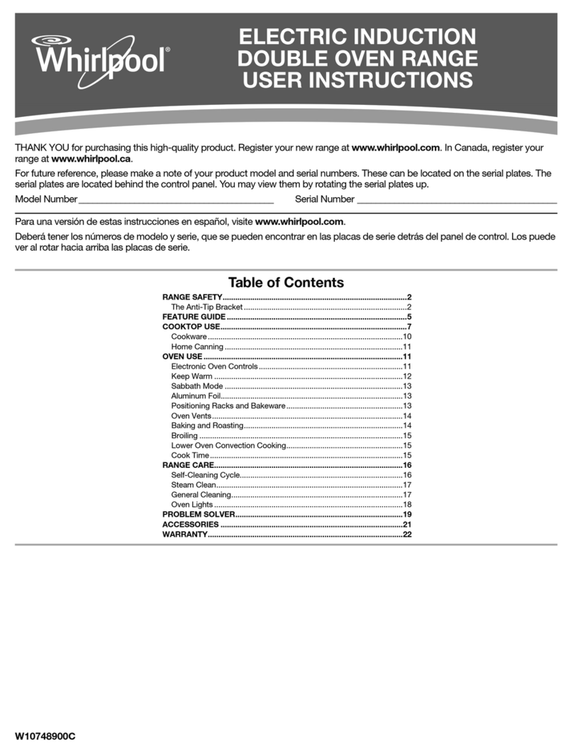 Whirlpool WGI925C0BS User manual