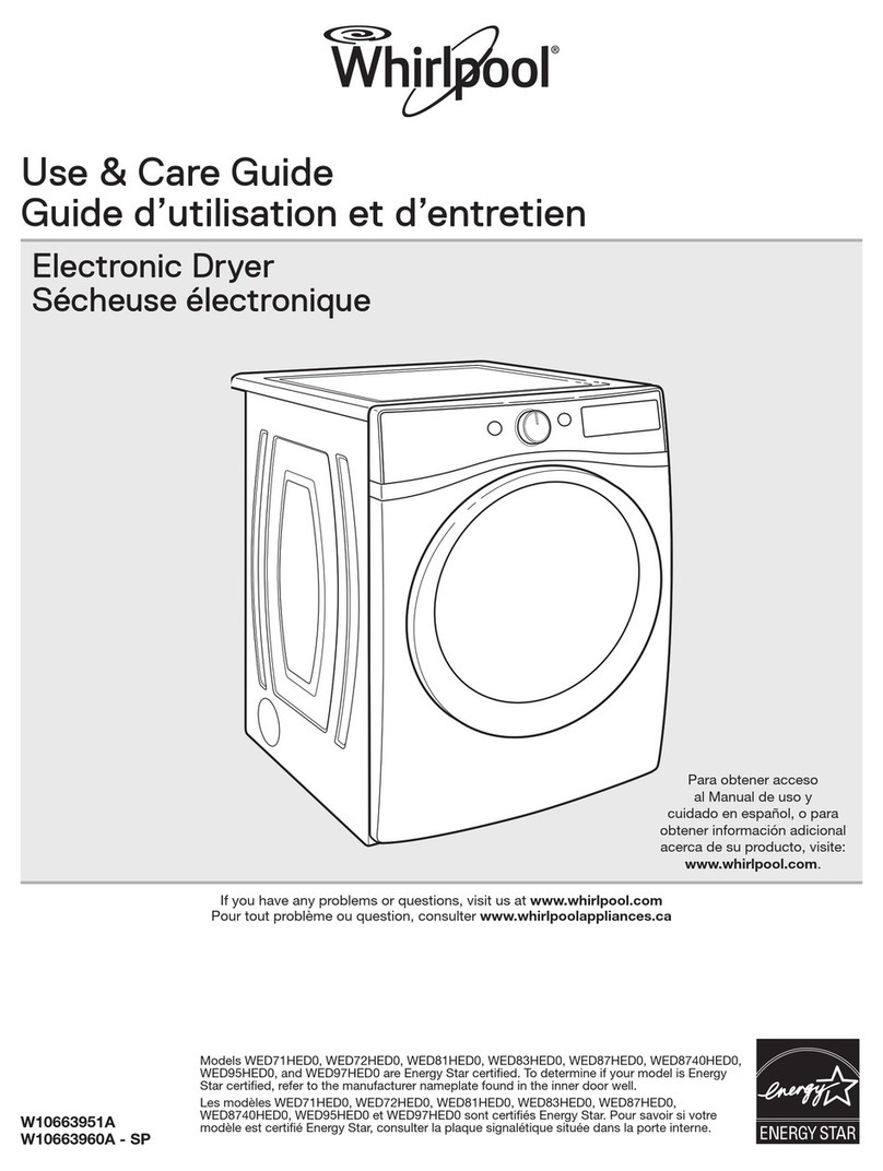 Whirlpool WED97HEDW Use & care guide