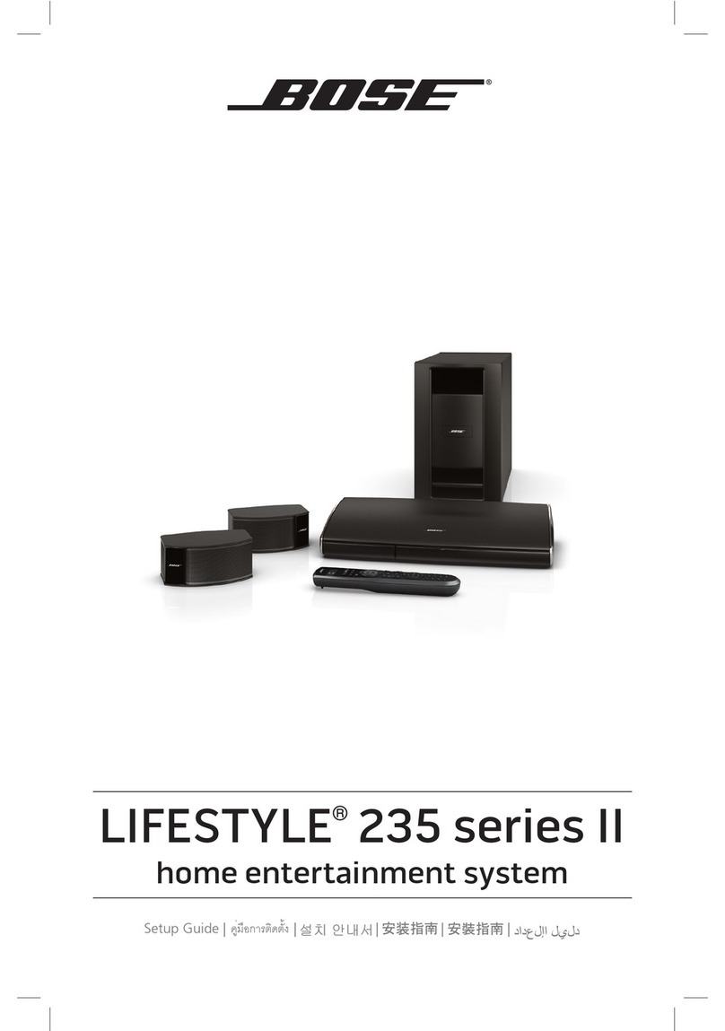 Bose LIFESTYLE 235 II Setup guide