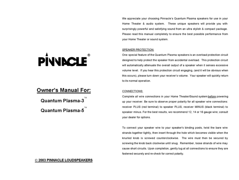 Pinnacle Quantum Plasma-3 User manual Pinnacle Quantum Plasma-3 User manual