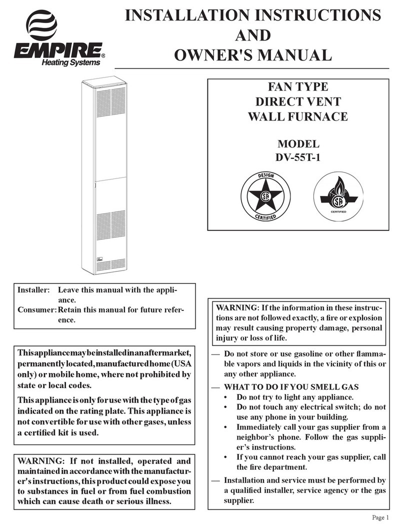 Empire Heating Systems DV-55T-1 owner's manual