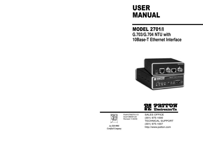 Patton electronics NetLink 2701/I user manual