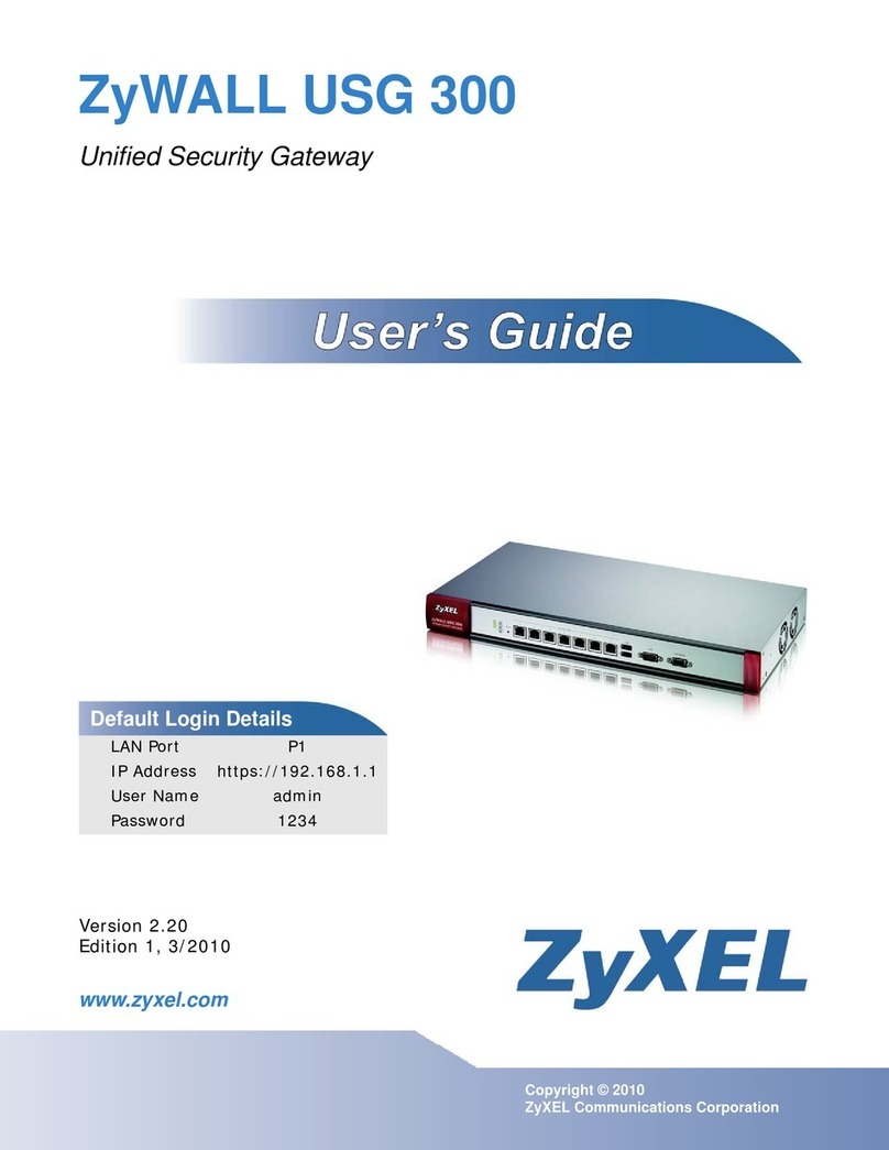 ZyXEL Communications Unified Security Gateway ZyWALL 300 User manual