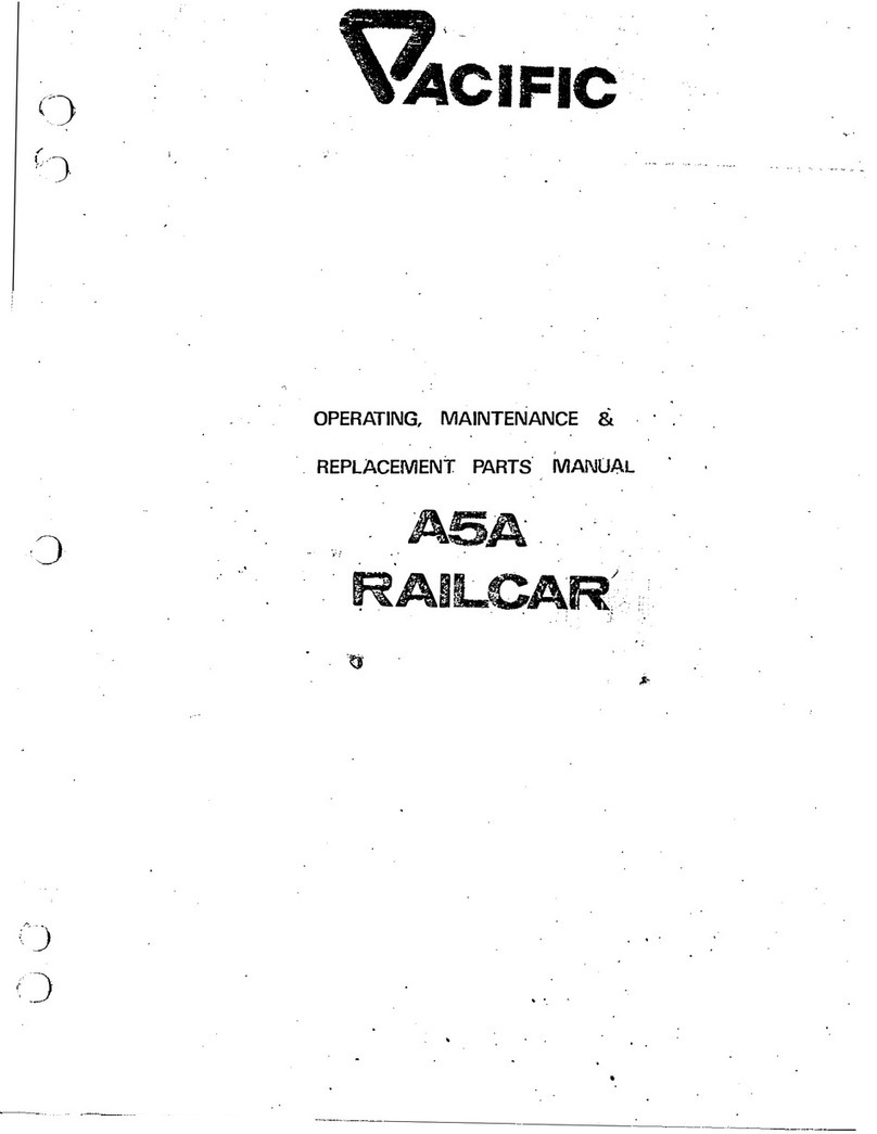 Pacific A5A Railcar Operating, maintenance and parts manual