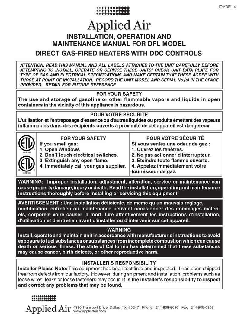 Applied Air DFL Installation, operation and maintenance manual