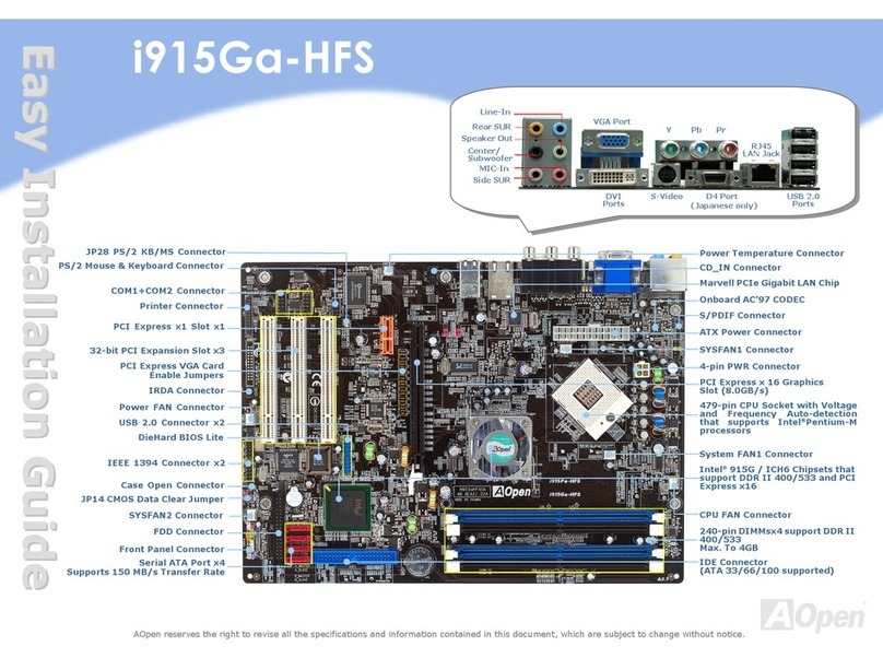 AOpen i915Ga-HFS Easy installation guide