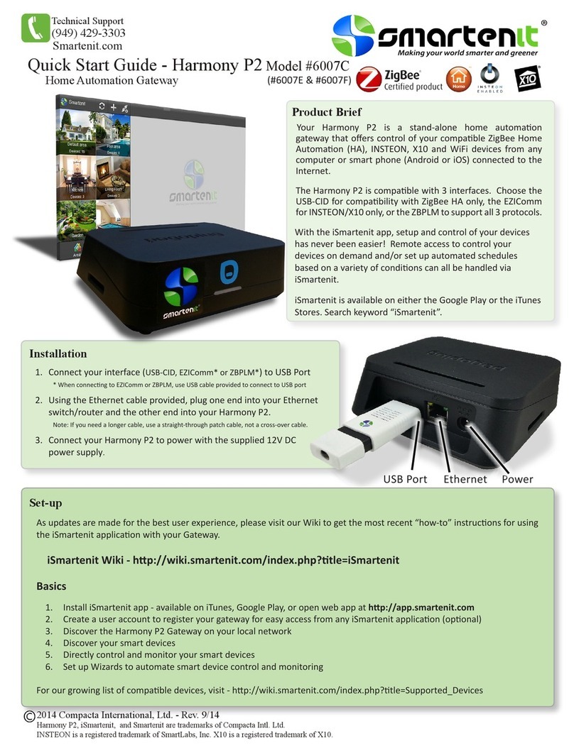 Smartenit Harmony P2 quick start guide