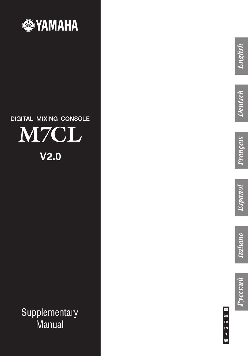 Yamaha M7CL StageMix V1.5 Supplementary manual