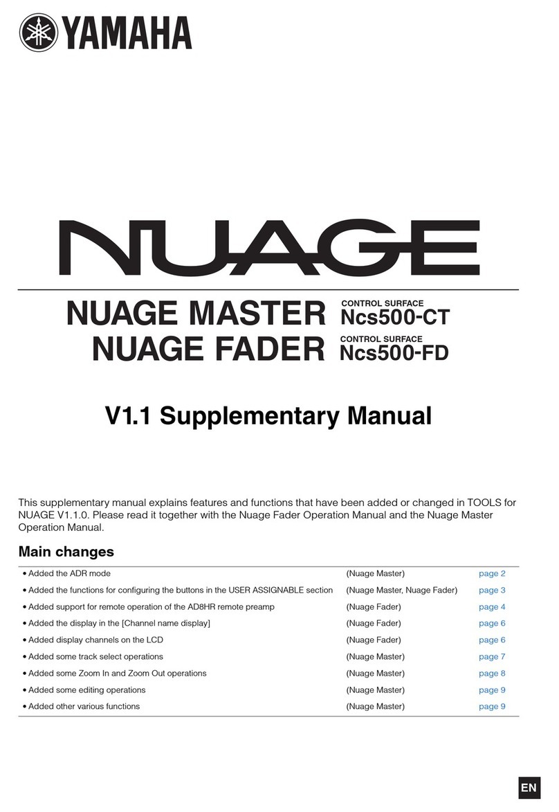 Yamaha NUAGE MASTER Ncs500-CT Supplementary manual