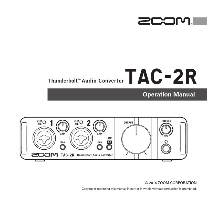 Zoom Thunderbolt TAC-2R Operation manual