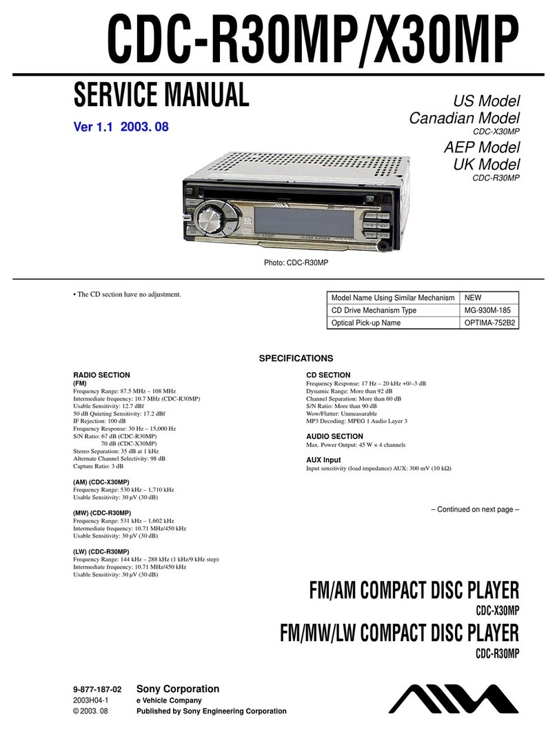 Sony CDC-R30MP Service manual