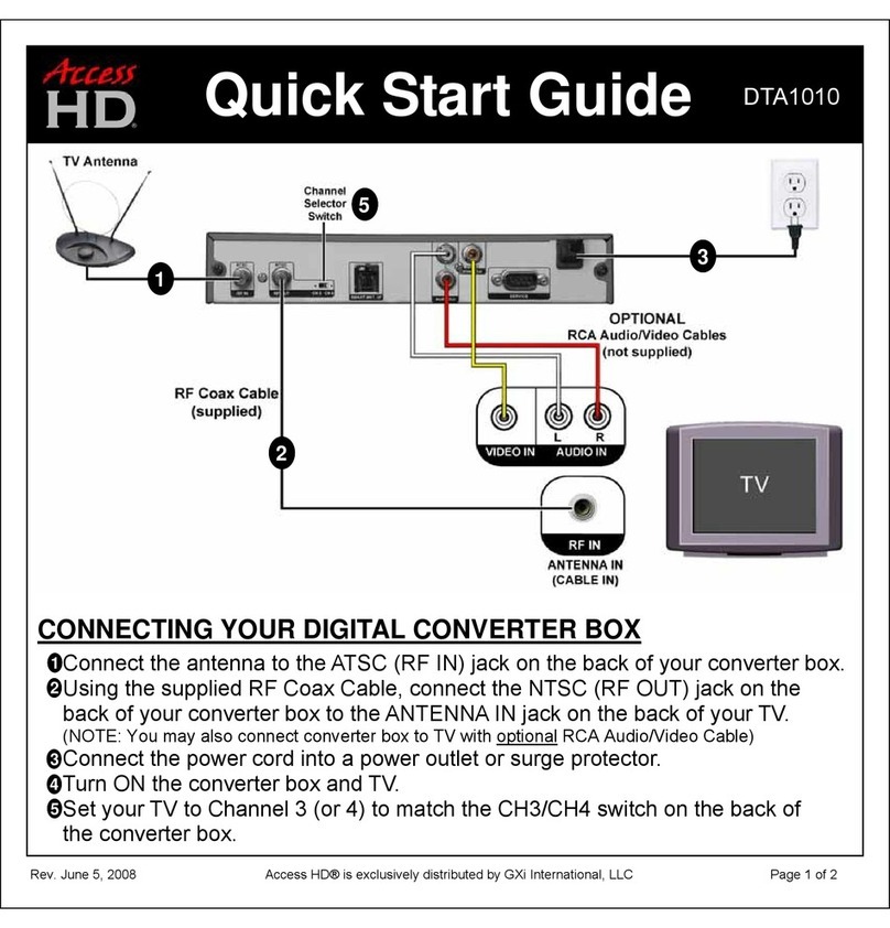 Access HD DTA1010 quick start guide