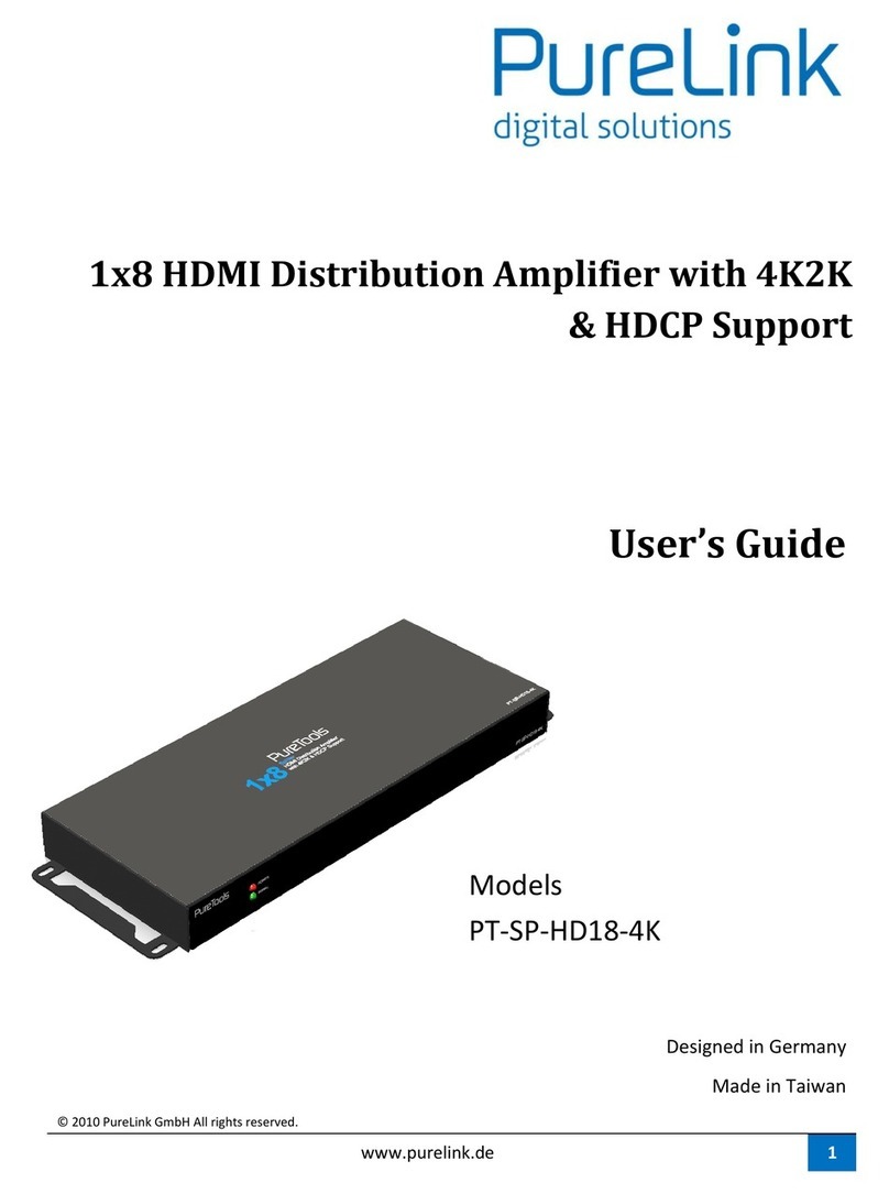 PureLink PT-SP-HD18-4K User manual PureLink PT-SP-HD18-4K User manual