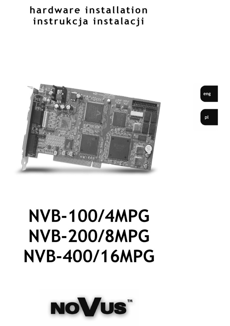 Novus NVB-100/4MPG Hardware installation