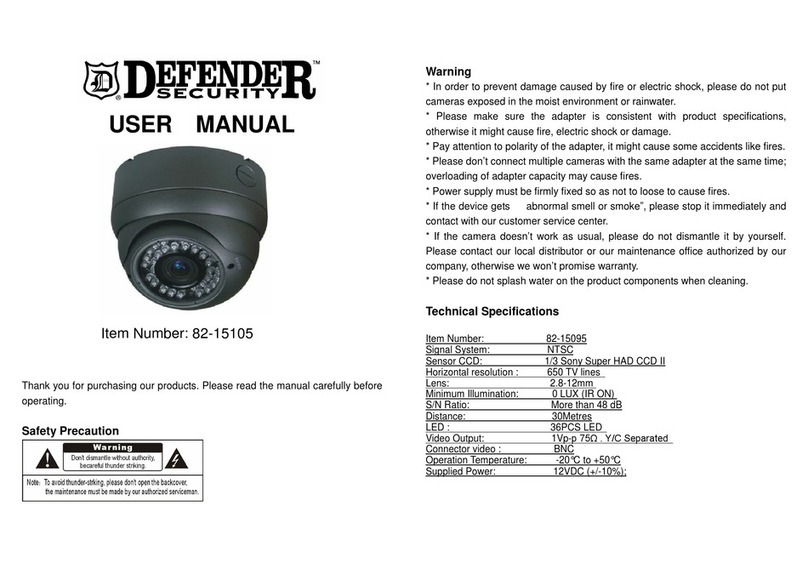 Defender Security 82-15105 user manual