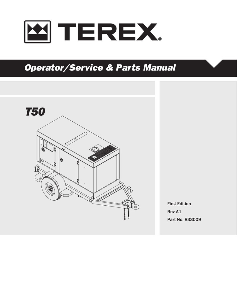 Terex T50 Operator, service & parts manual