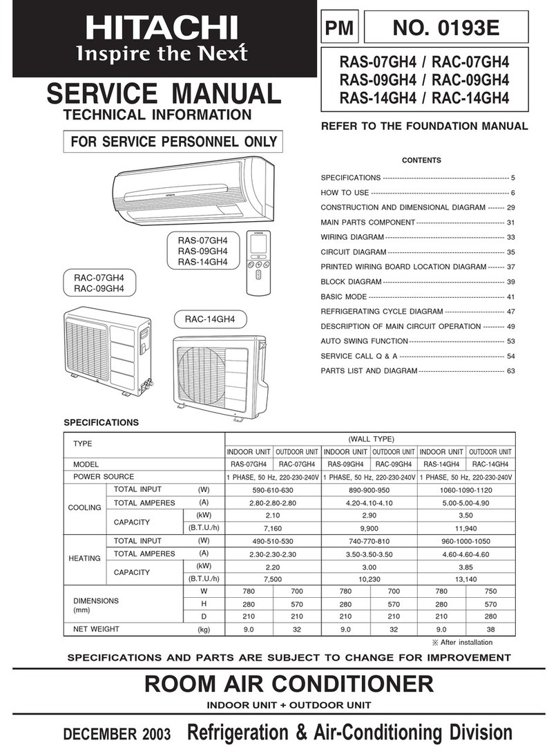 Hitachi RAS-07GH4 User manual