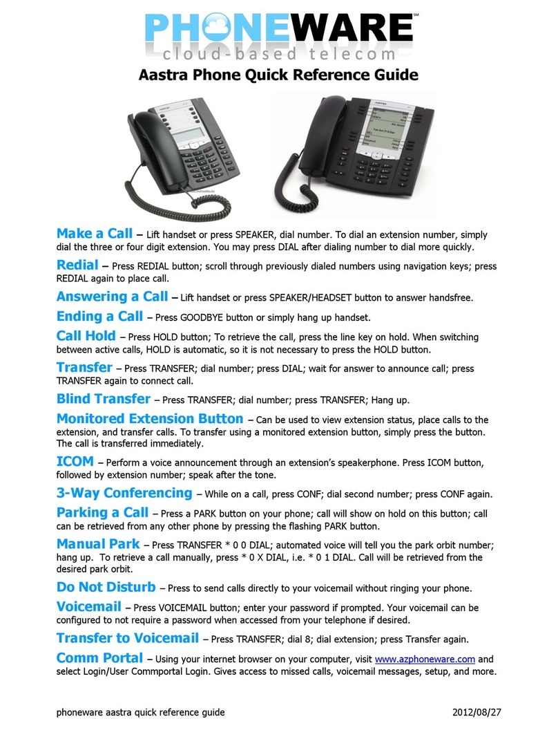 Aastra Telephone User manual
