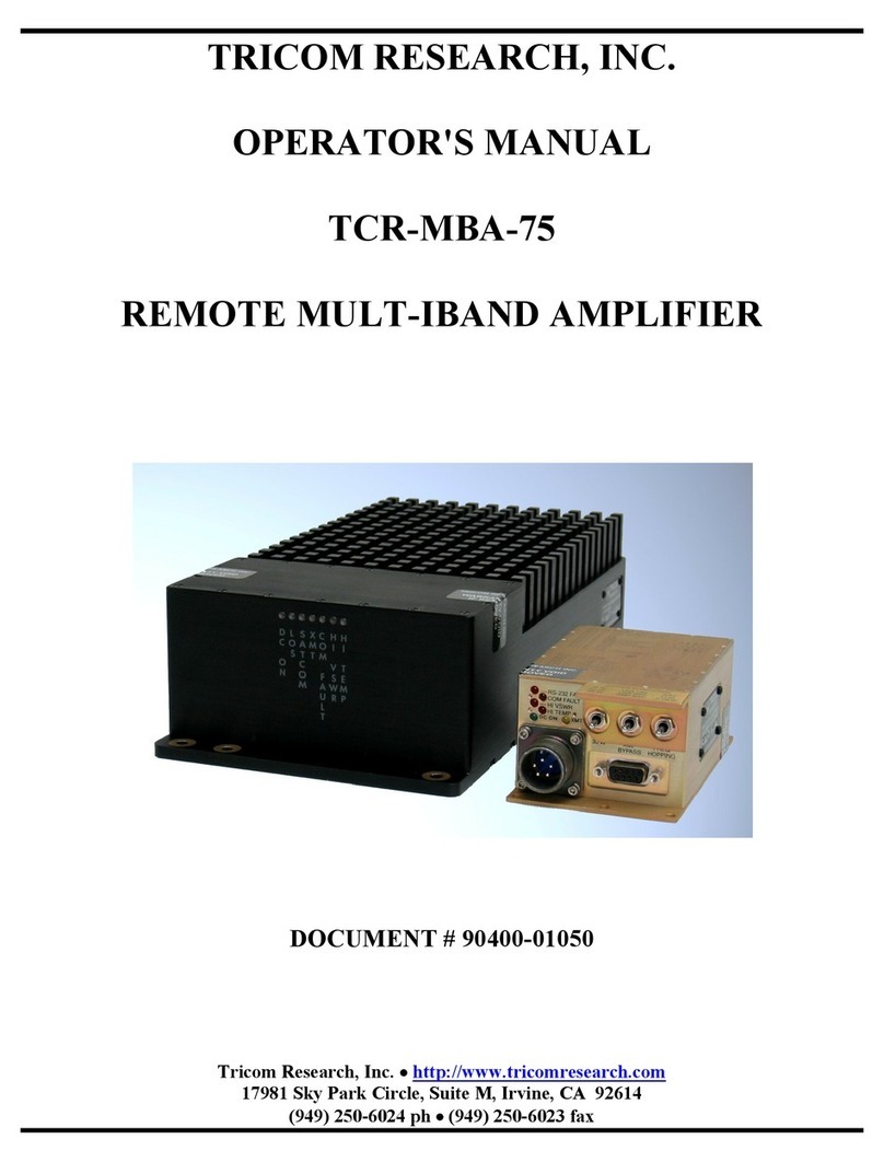 TriCom TCR-MBA-75 Operator's manual