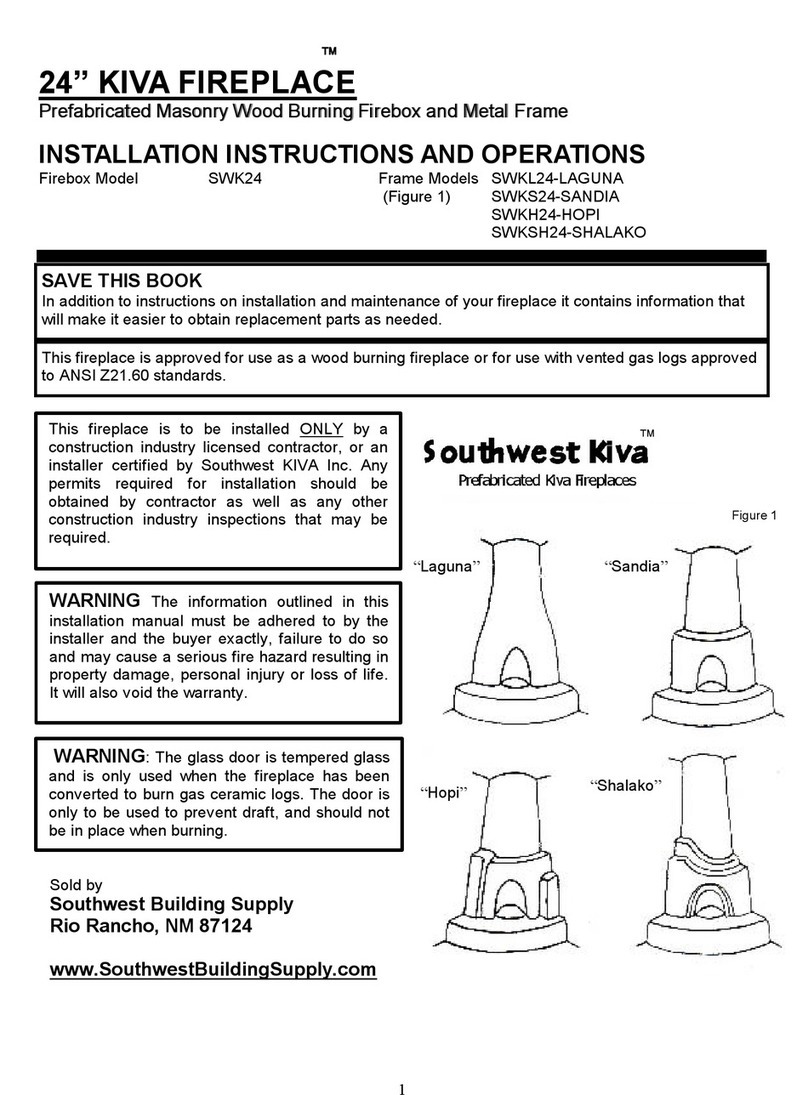 Southwest Building Supply 24" Kiva Installation instructions and operation manual