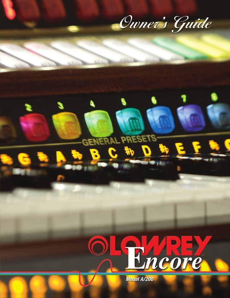 Lowrey Encore A200 User manual Lowrey Encore A200 User manual