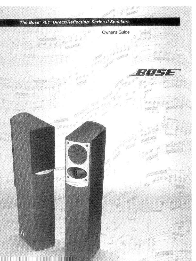 Bose 701 User manual