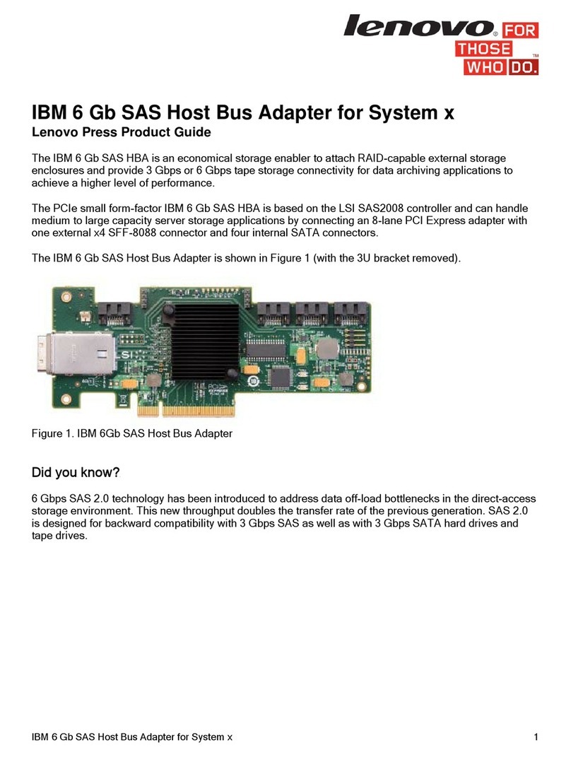 IBM 6 Gb SAS Host Bus Adapter User manual