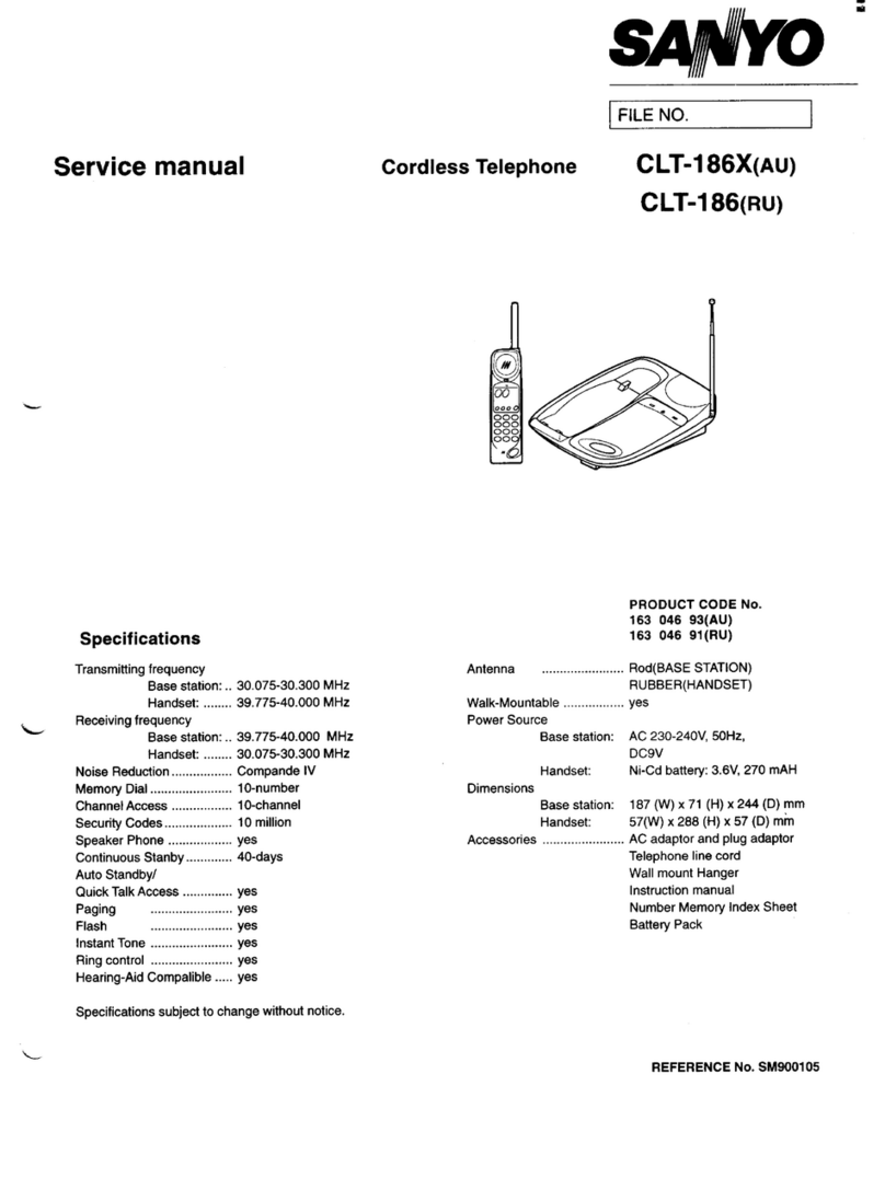 Sanyo CLT-186X User manual
