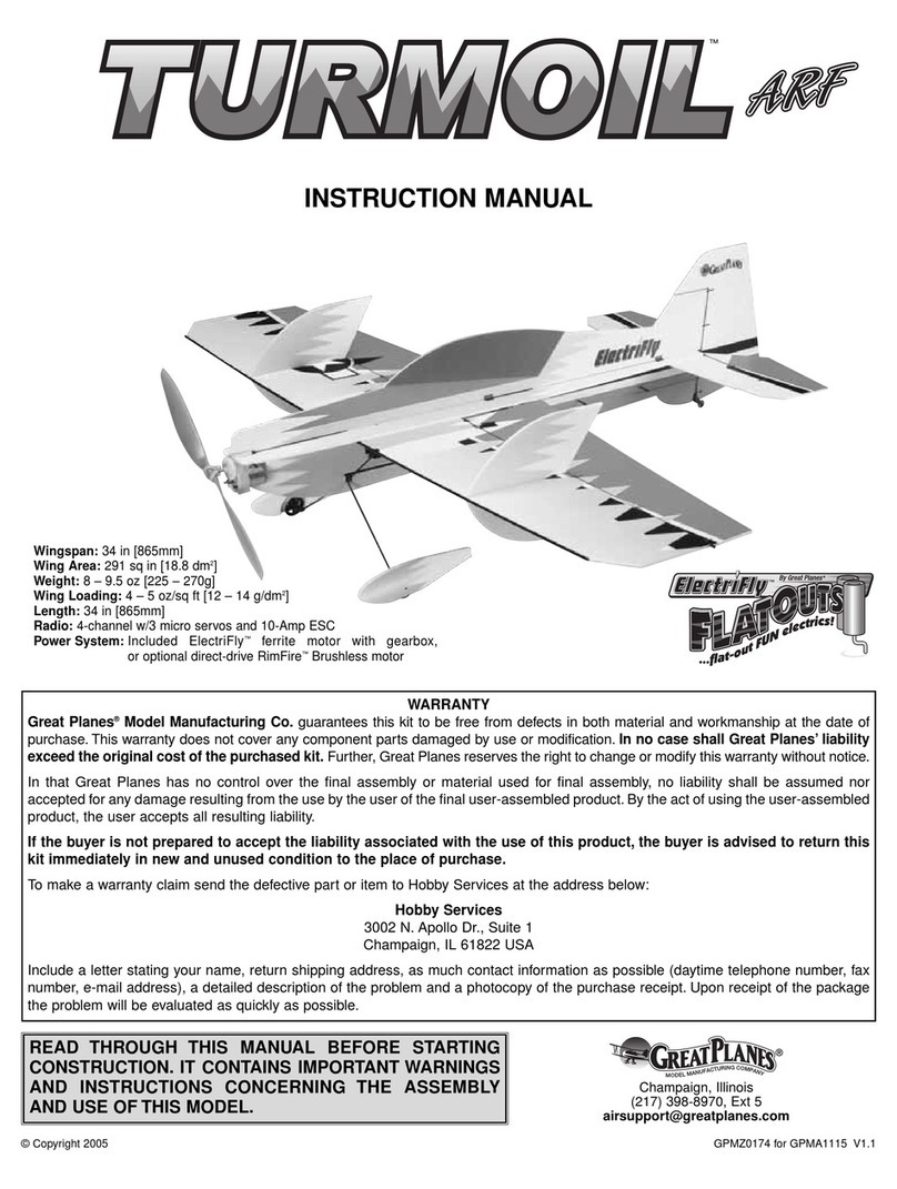 GREAT PLANES turmoil arf instruction manual