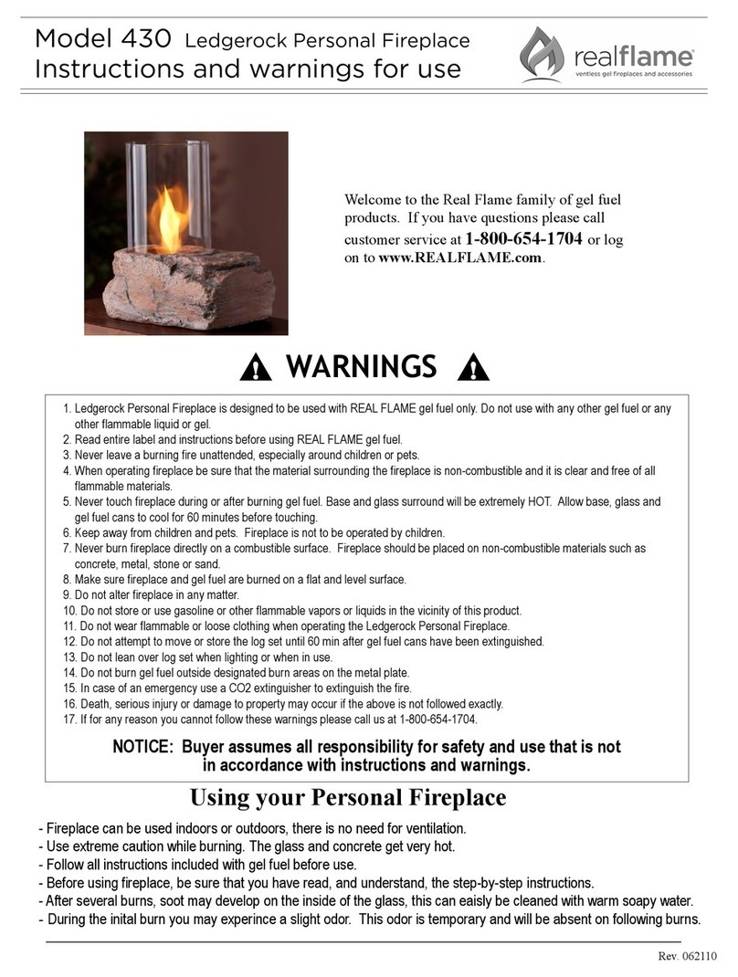 RealFlame 430 Product manual RealFlame 430 Product manual
