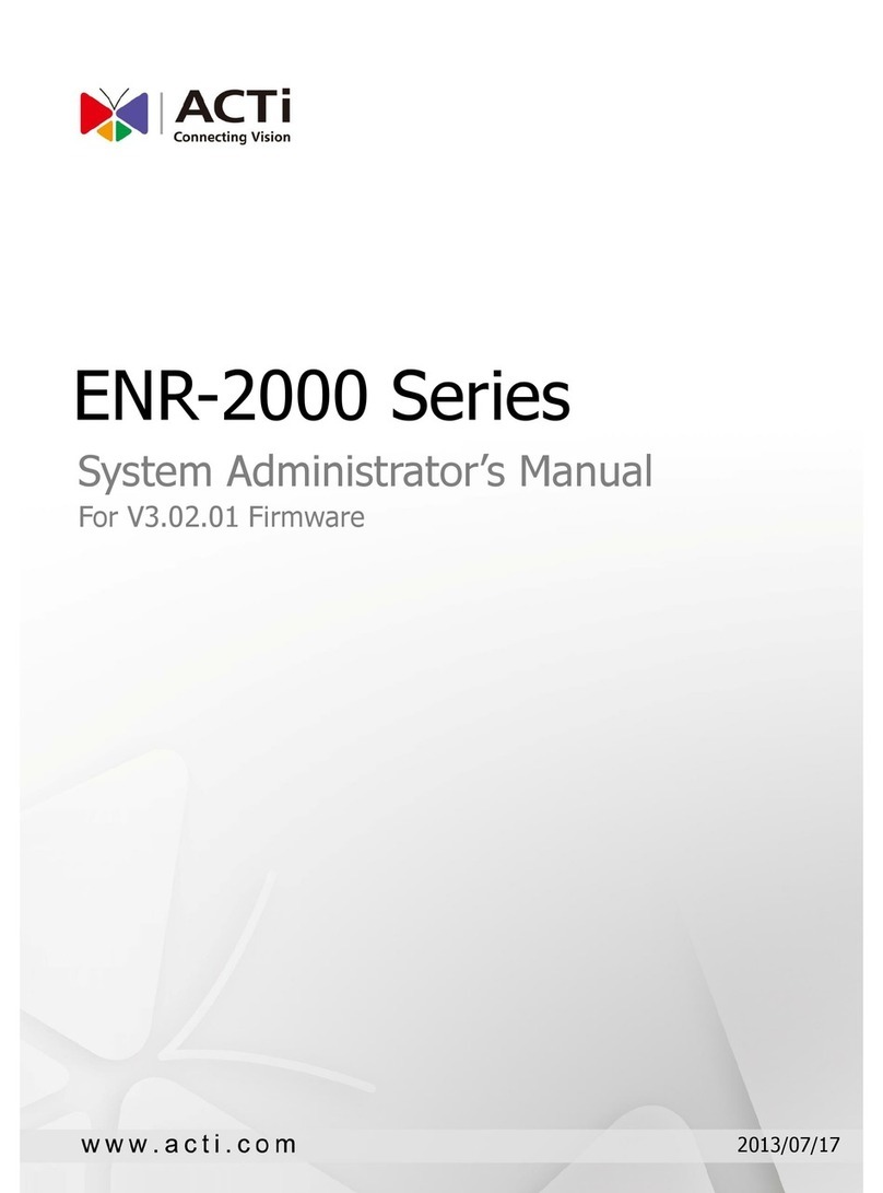ACTi ENR-2000 Series Service manual