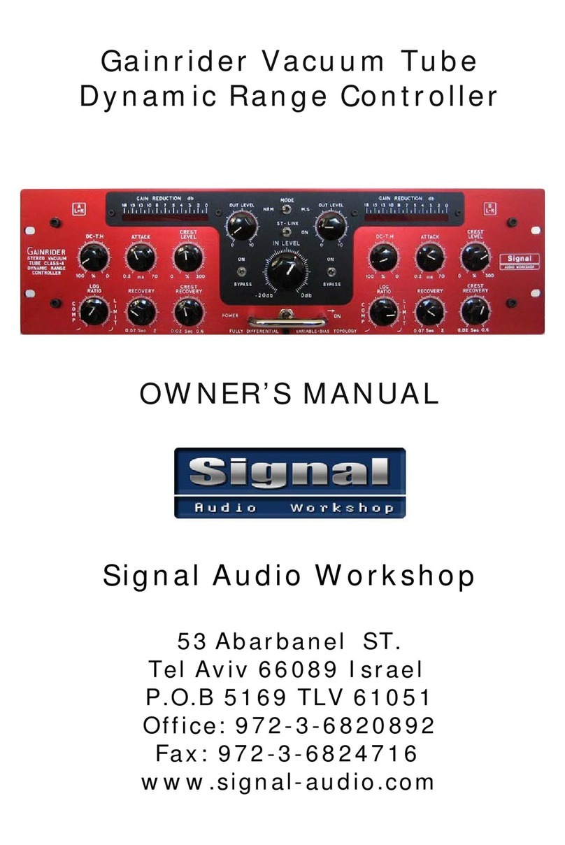 Signal Audio Workshop Gainrider owner's manual