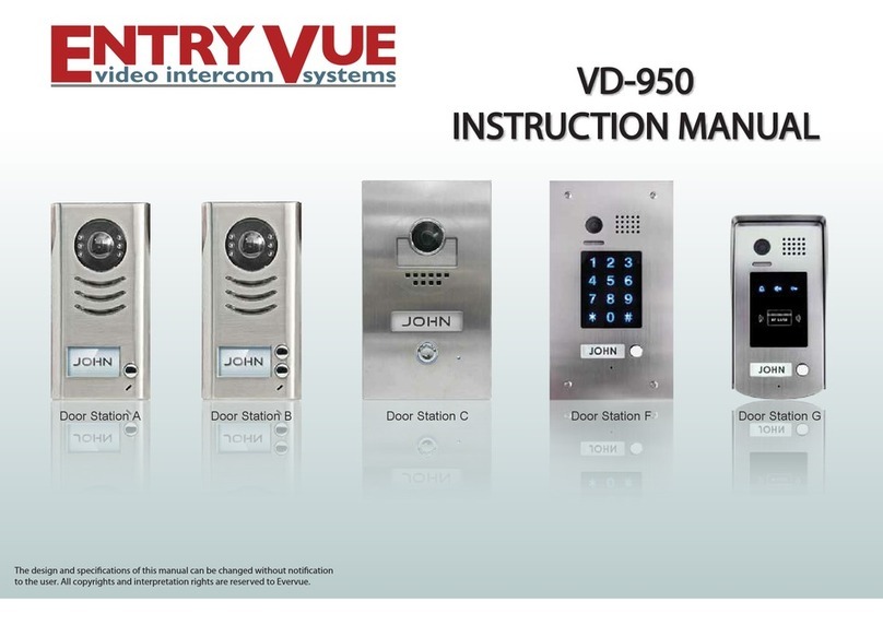 Entryvue VD-950 User manual