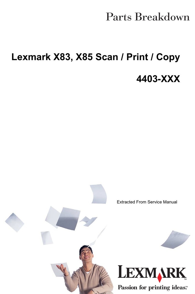 Lexmark X83 User manual