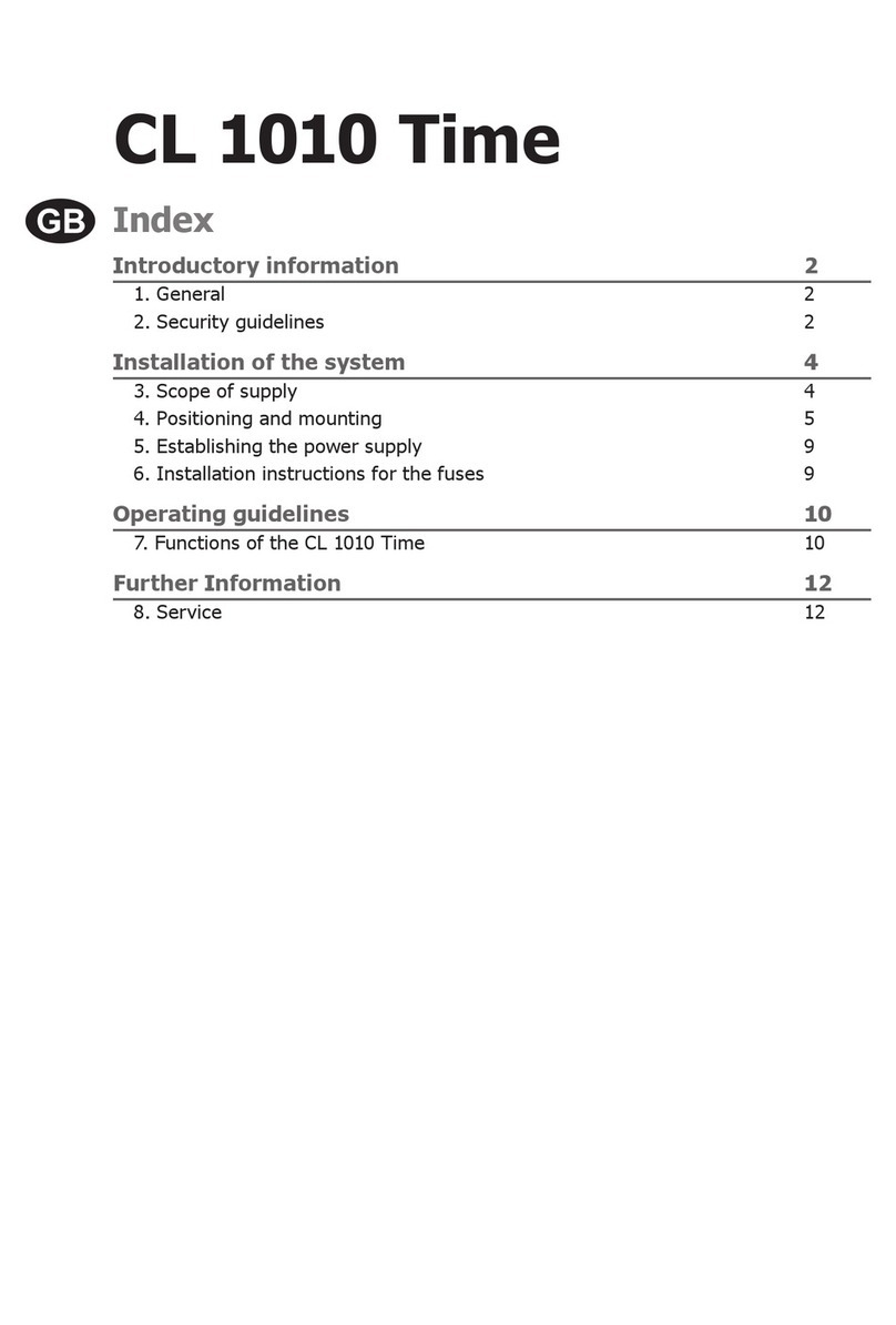 BURY CL 1010 Installation and operation instruction manual