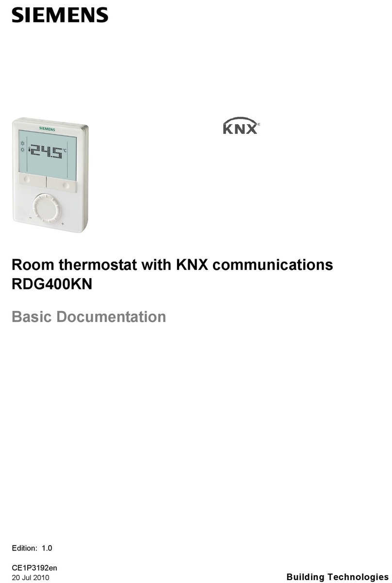 Siemens RDG400KN Operator's manual