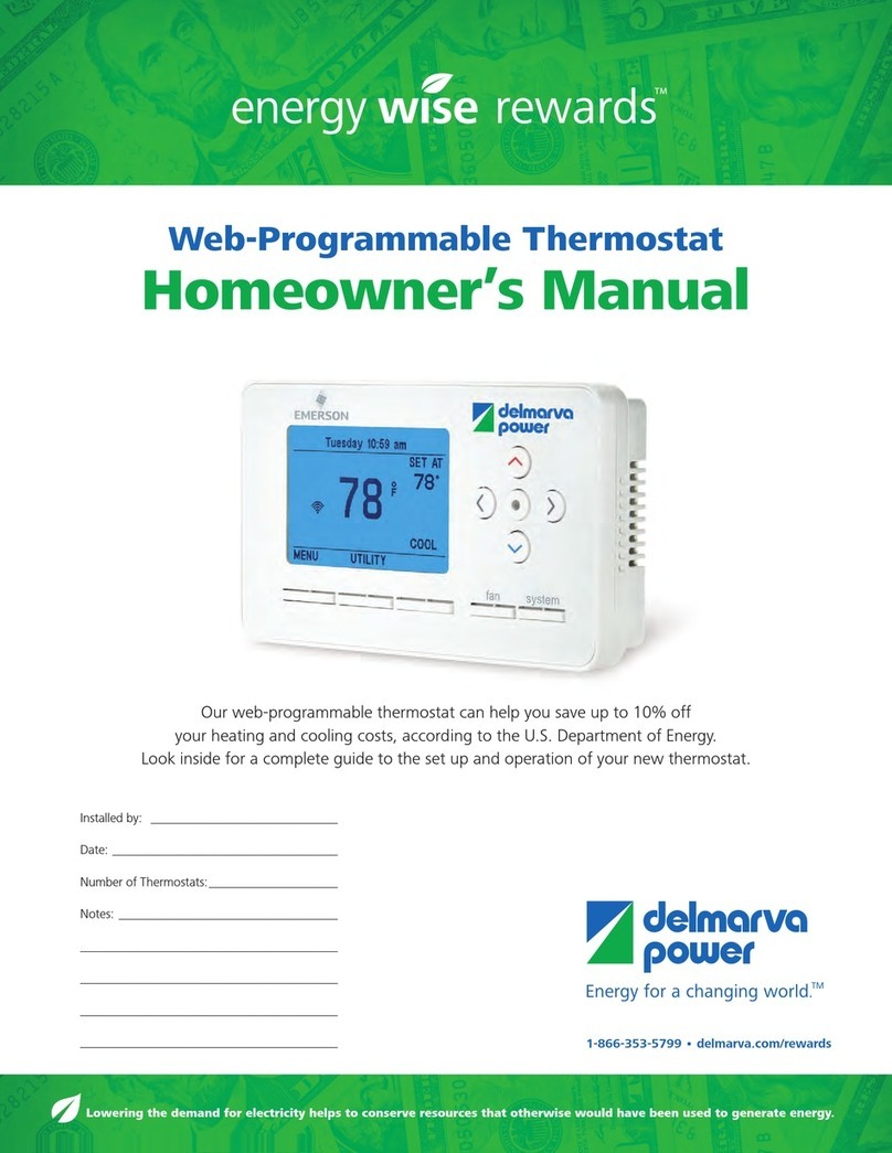 Emerson Delwarva Power Web-Programmable Thermostat User manual