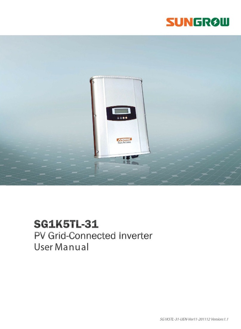 Sungrow SG1K5TL-31 user manual
