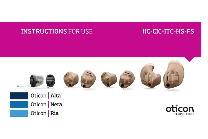 oticon Alta IIC Instructions for use