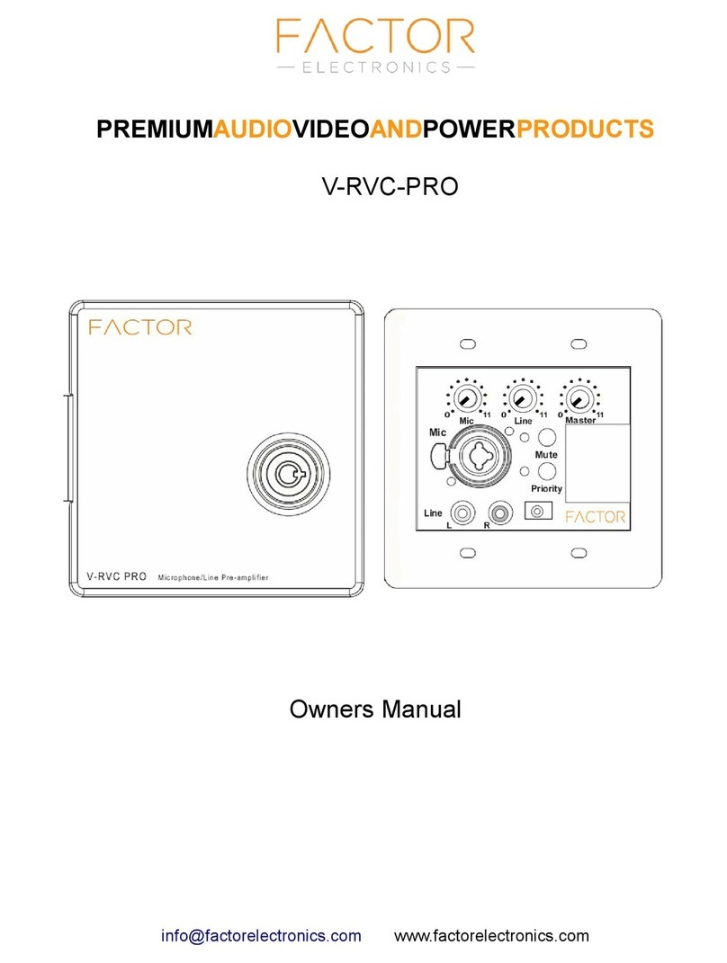 Factor V-RVC-PRO User manual