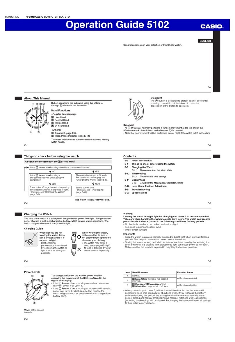 Casio 5102 Operation guide