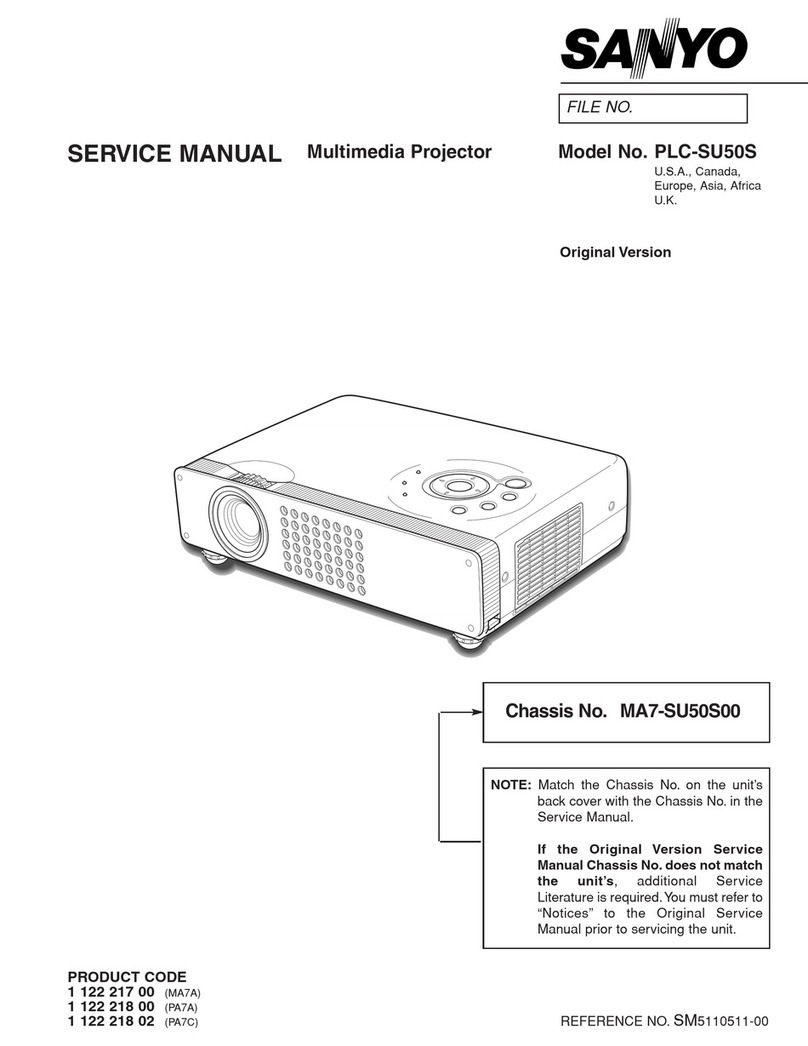 Sanyo PLC-SU50S User manual