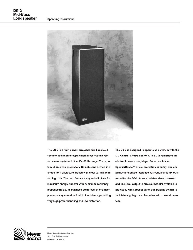 Meyer Sound DS-2 User manual